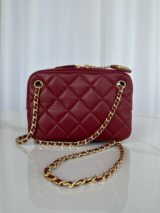 Chanel MINI CAMERA CASE AS5190 Burgundy