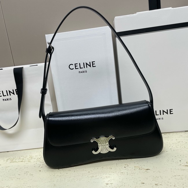 Celine MEDIUM CELINE LOLA BAG IN SHINY CALFSKIN 115533 BLACK