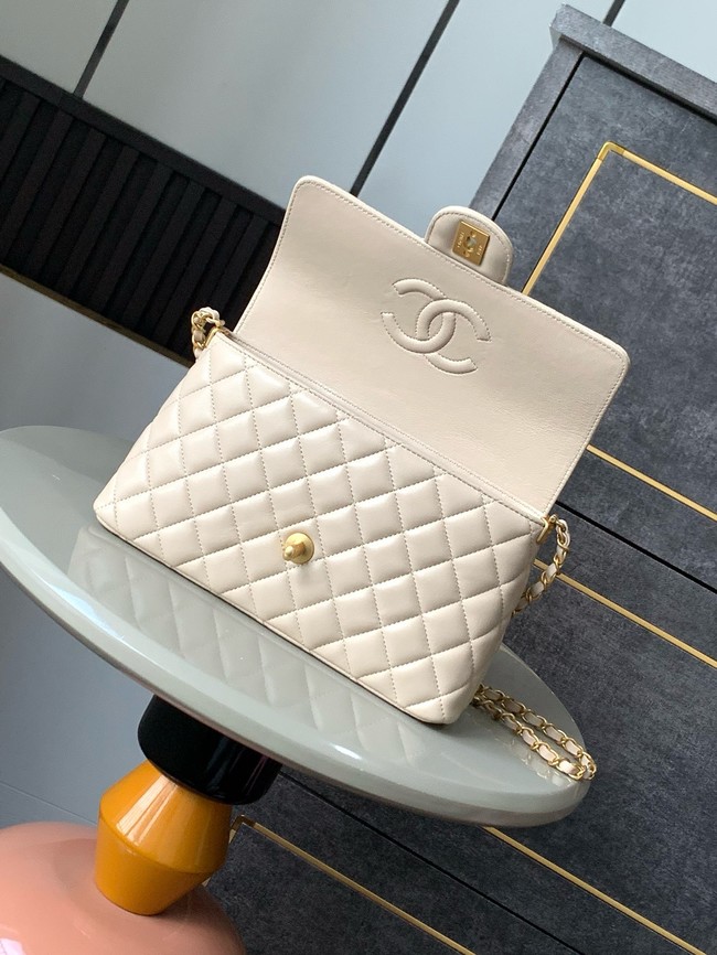 Chanel SMALL FLAP BAG WITH TOP HANDLE AS5356 Cream