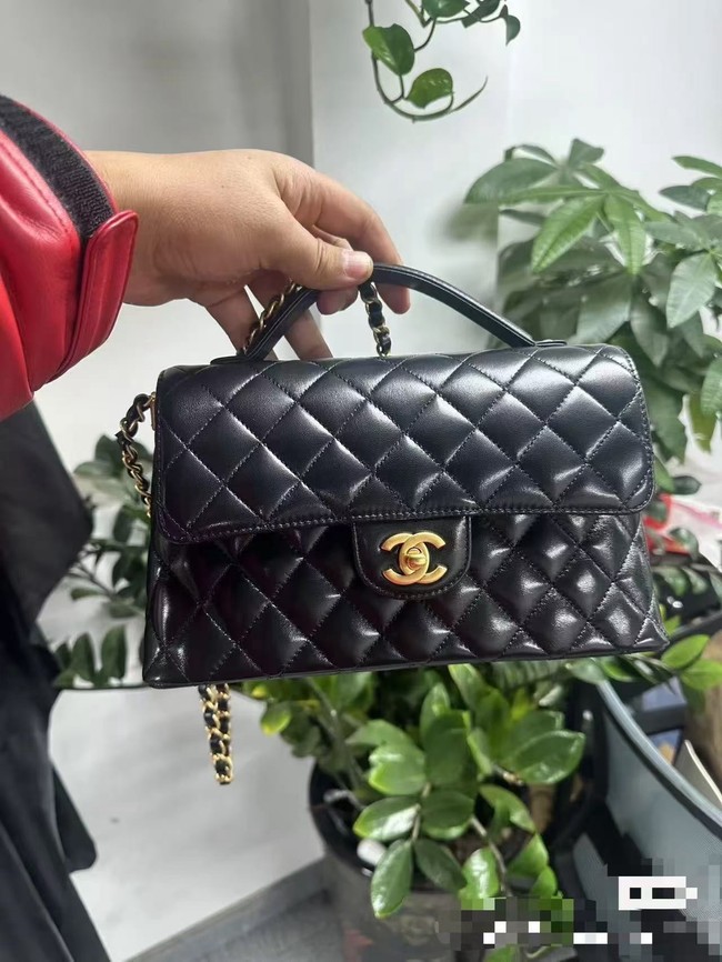 Chanel SMALL FLAP BAG WITH TOP HANDLE AS5356 black