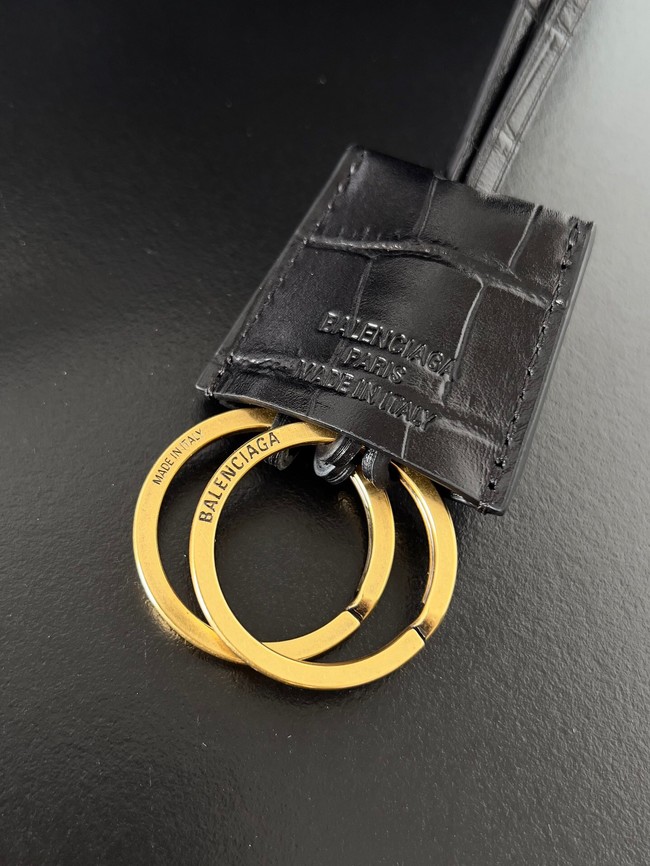 Balenciaga Rodeo Handbag crocodile skin 795457 black&gold