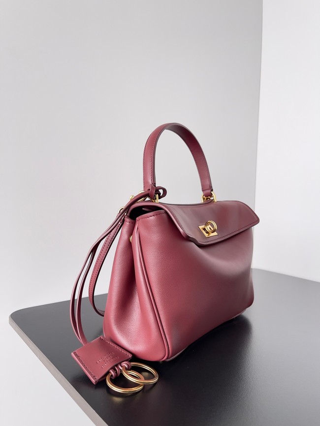 Balenciaga Rodeo Mini Handbag smooth calfskin 795456 Burgundy