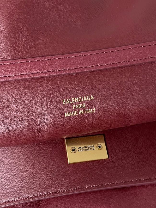 Balenciaga Rodeo Handbag Large smooth calfskin 795459 Burgundy