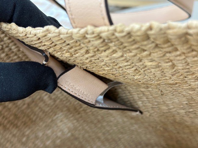 CHLOE Woven Raffia Slit Mini Tote Bag 11265 pink