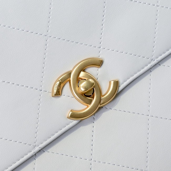 Chanel MAXI FLAP BAG WITH TOP HANDLE AS5543 WHITE
