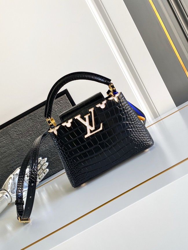 Louis Vuitton Capucines Mini Crocodile pattern M86153 black