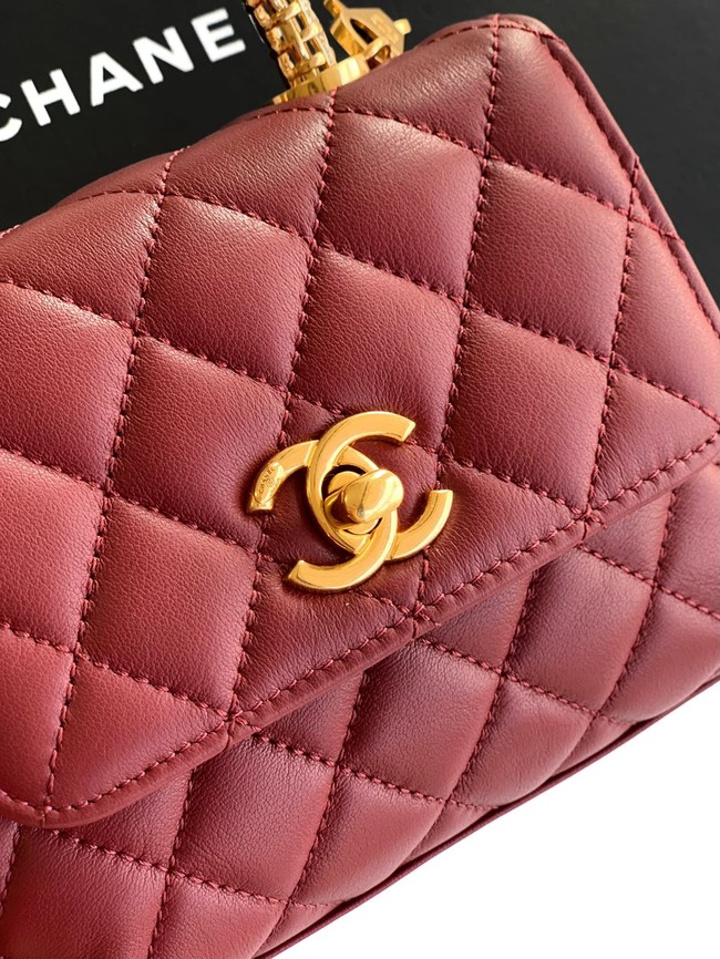 Chanel MINI FLAP BAG WITH TOP HANDLE AS2215-19