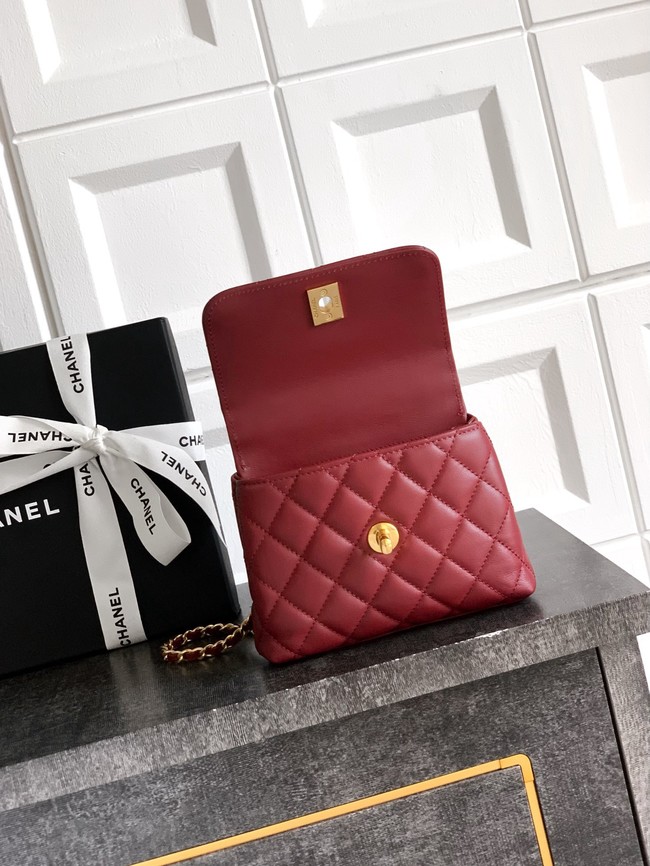 Chanel MINI FLAP BAG WITH TOP HANDLE AS2215-19