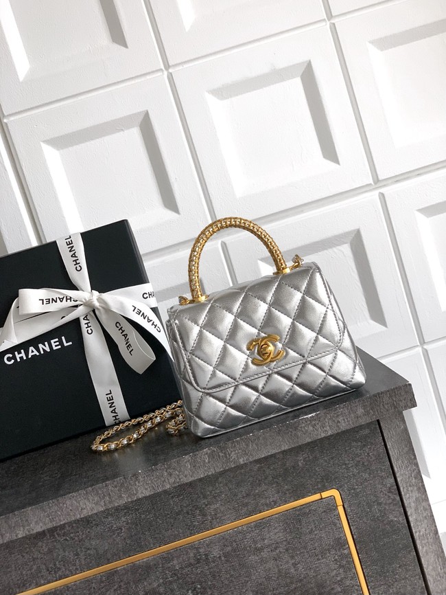 Chanel MINI FLAP BAG WITH TOP HANDLE AS2215-21