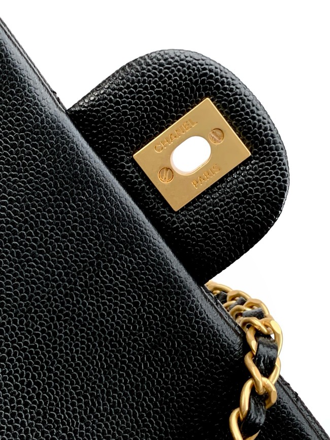 CHANEL Mini Flap Bag with Top Handle AS5701 black