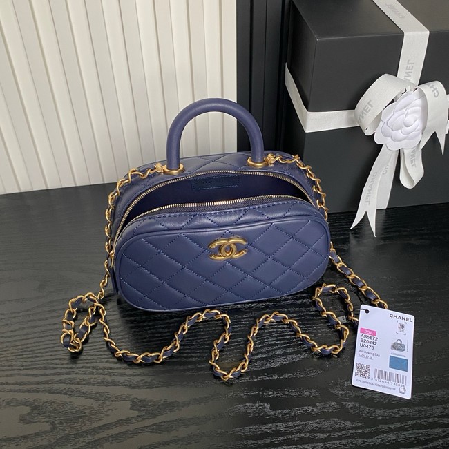 Chanel Mini Bowling Bag AS5572 Dark Blue