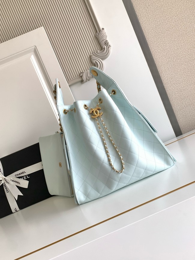 CHANEL 25 Medium Handbag AS5311 light blue
