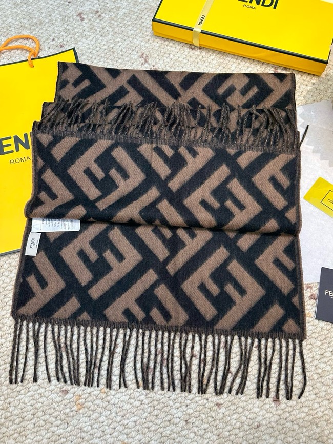 Fendi FF classic pattern cashmere scarf XT262