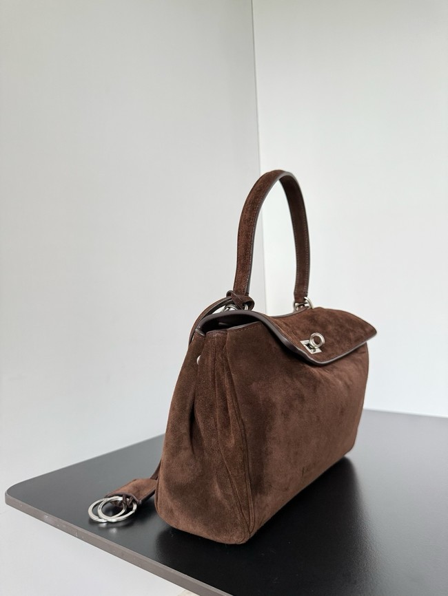 Balenciaga Rodeo Mini Handbag suede calfskin 795456 Coffee