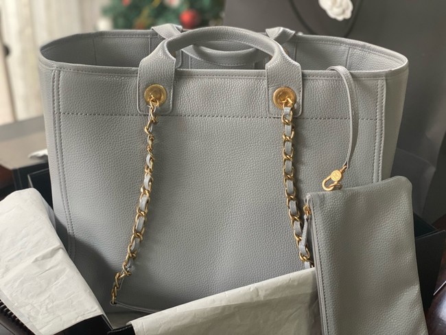 CHANEL Large Tote A66941 light gray