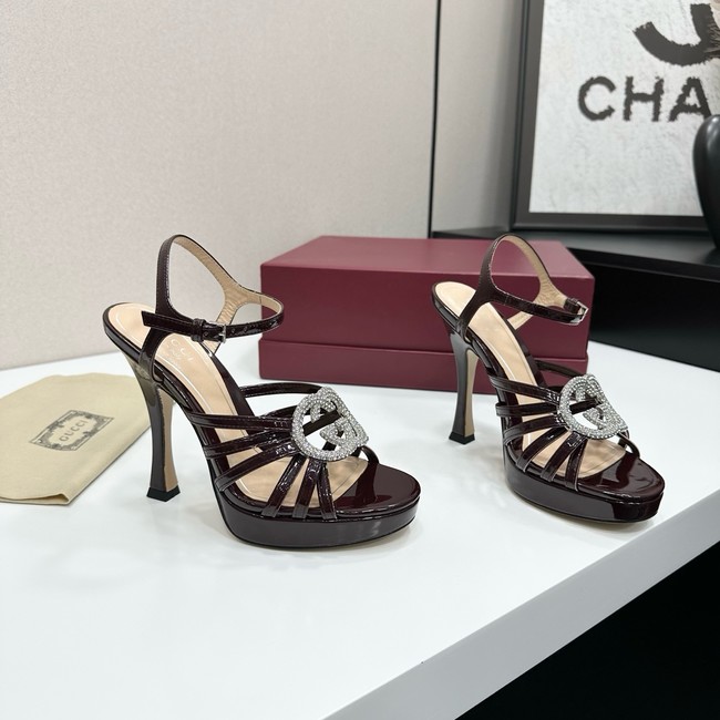 GUCCI Womens pump with crystal Interlocking G 21045-9