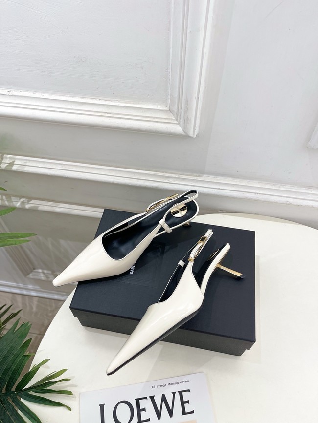 Saint Laurent JEANNE slingback pumps leather 21051-4
