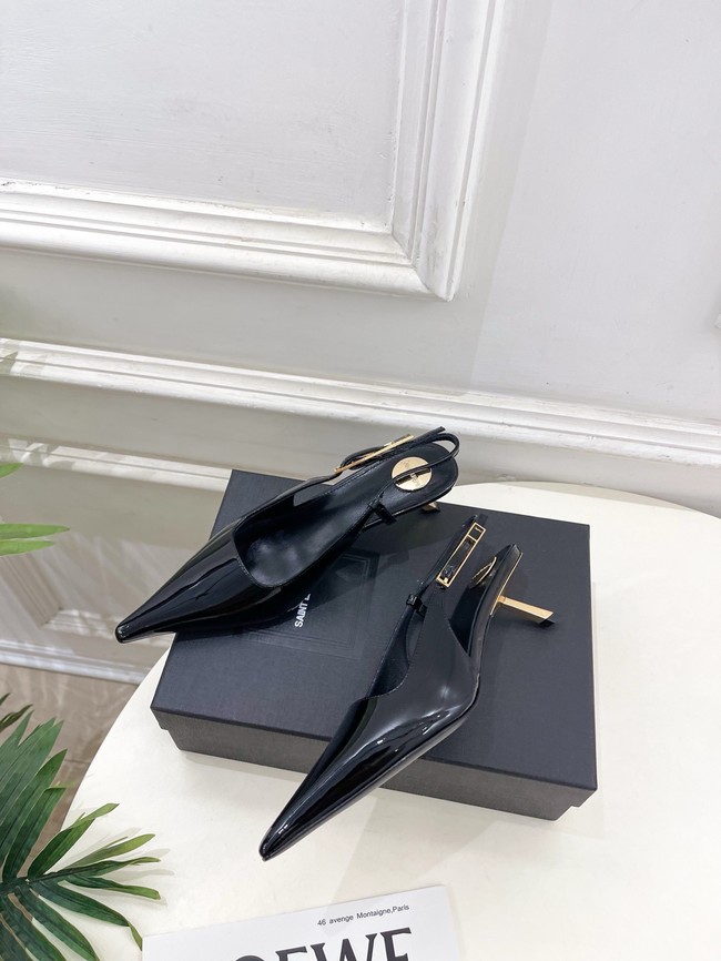 Saint Laurent JEANNE slingback pumps leather 21051-5