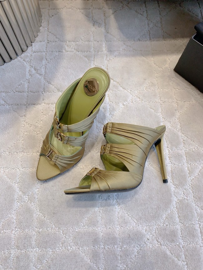 Saint Laurent EMILIE mules in satin crepe G1097-2