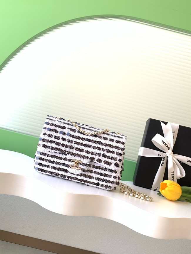 CHANEL Evening Bag AS4298 black&white