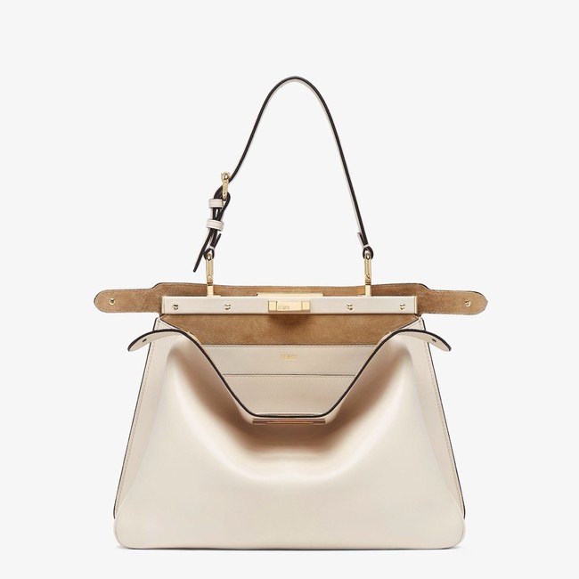 FENDI Way Medium Cowhide Bag 8BN367 white