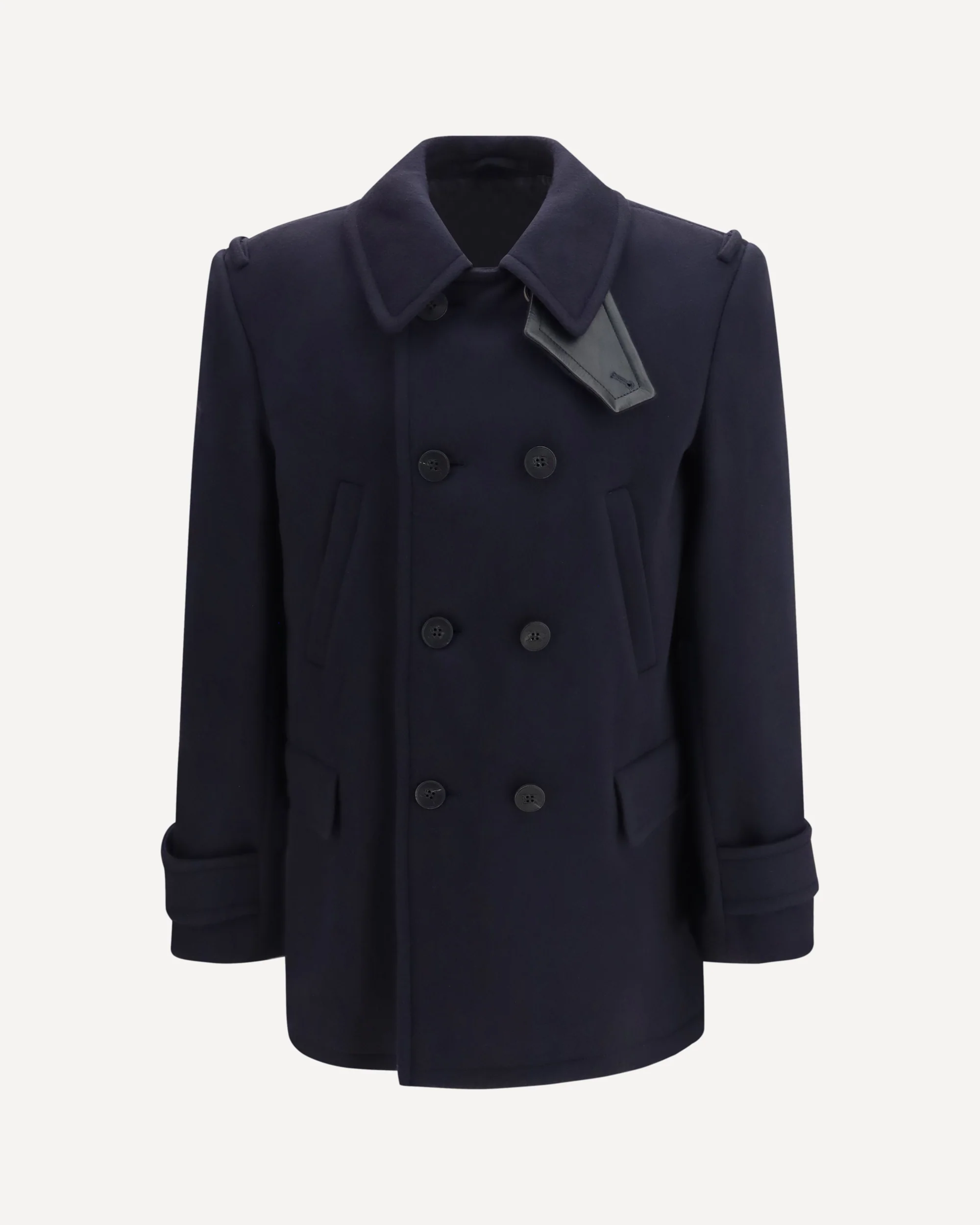 Wool cashmere Pea Coat - BLUE | Cheap Luxury Handbags Store,