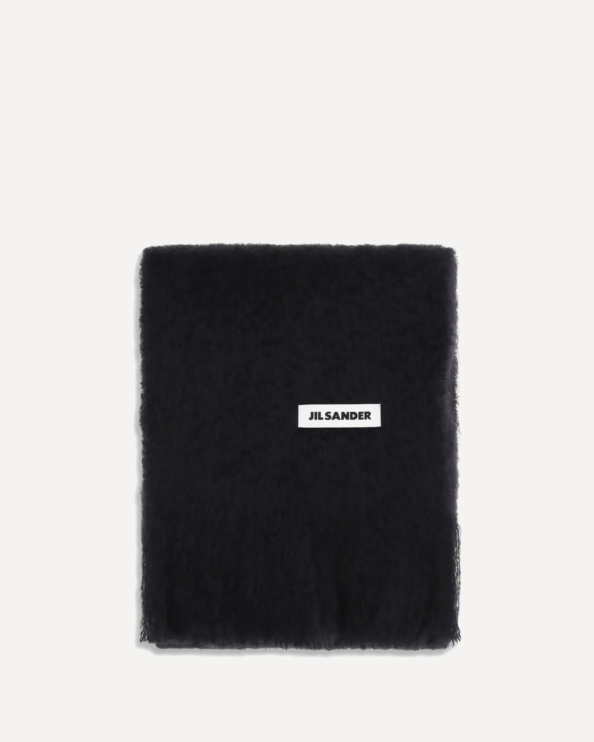 Wool Scarf with logo - BLACK | Cheap Luxury Handbags Store,
