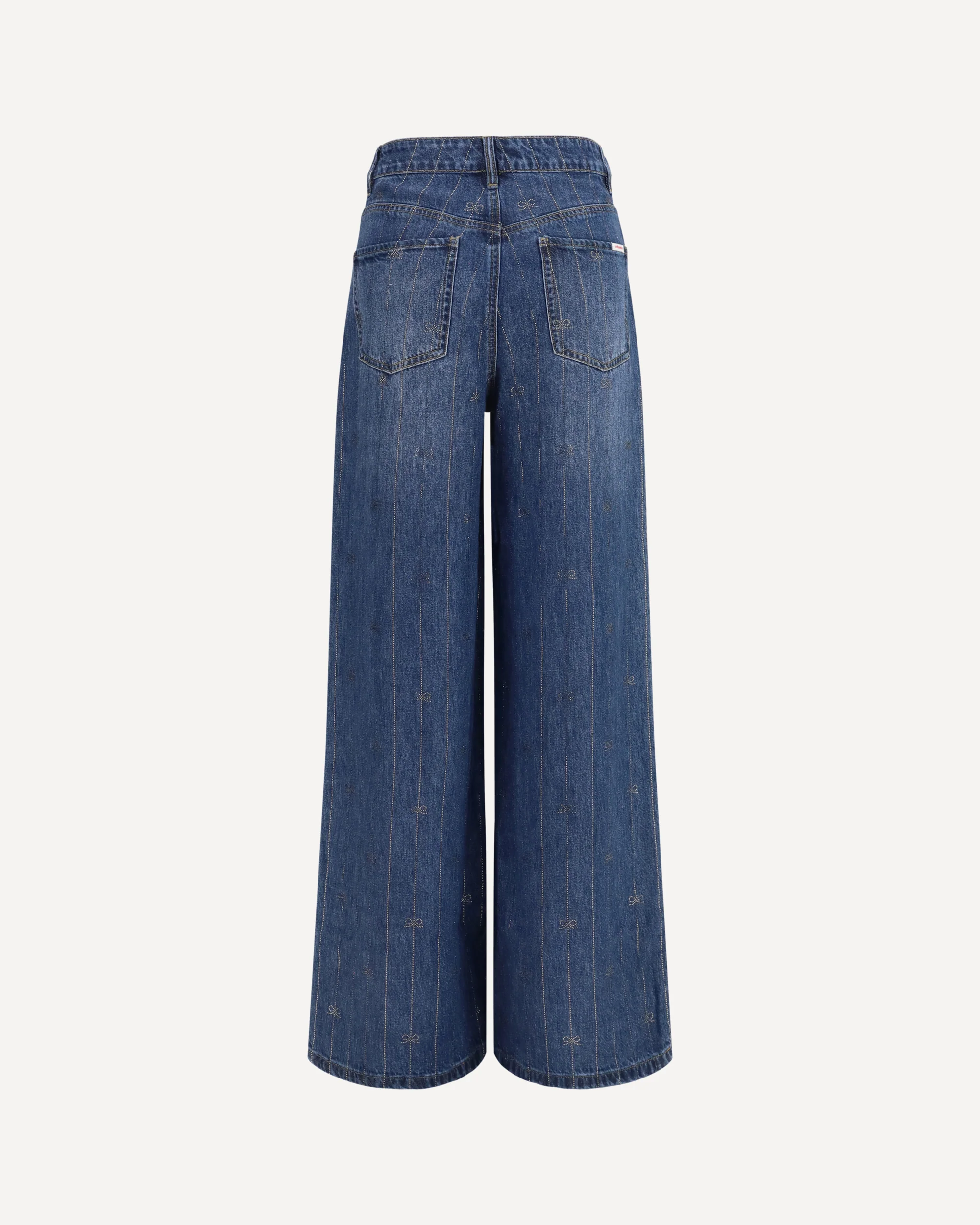 Crystal-striped Jeans - BLUE | Cheap Luxury Handbags Store,