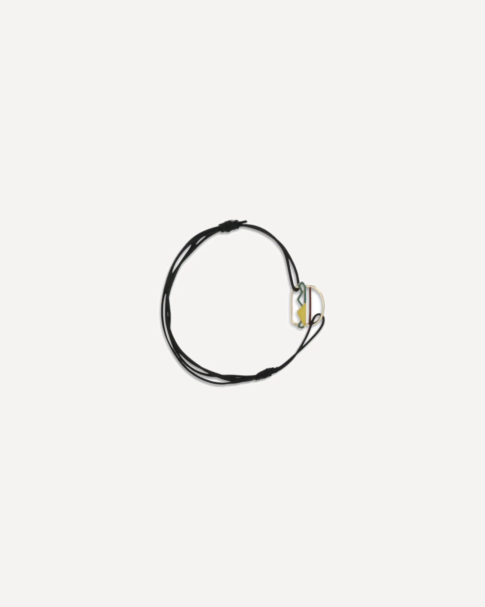 Hamburger Enamel Bracelet - BLACK | Cheap Luxury Handbags Store,