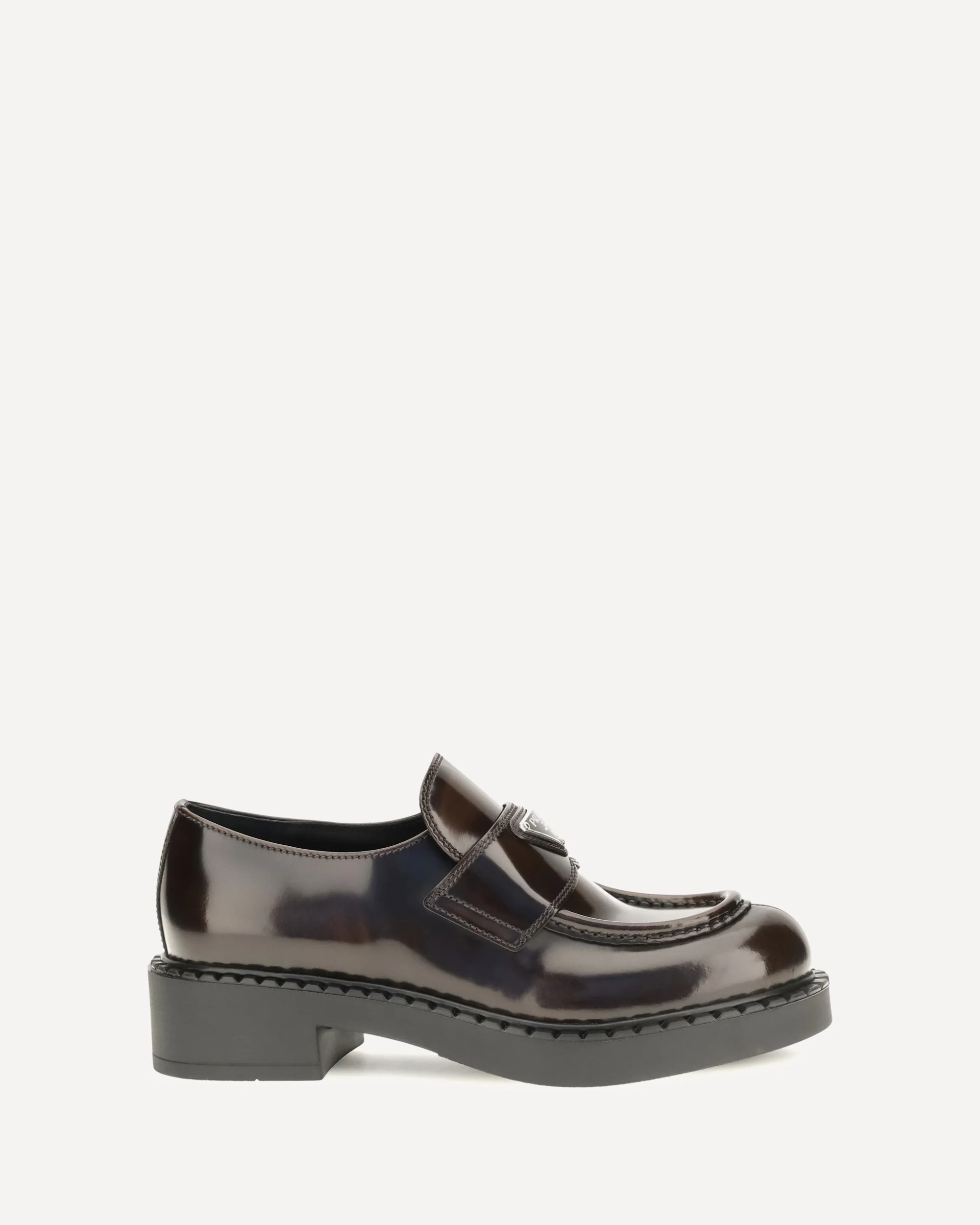 Leather logo Loafers - BROWN | Cheap Luxury Handbags Store,