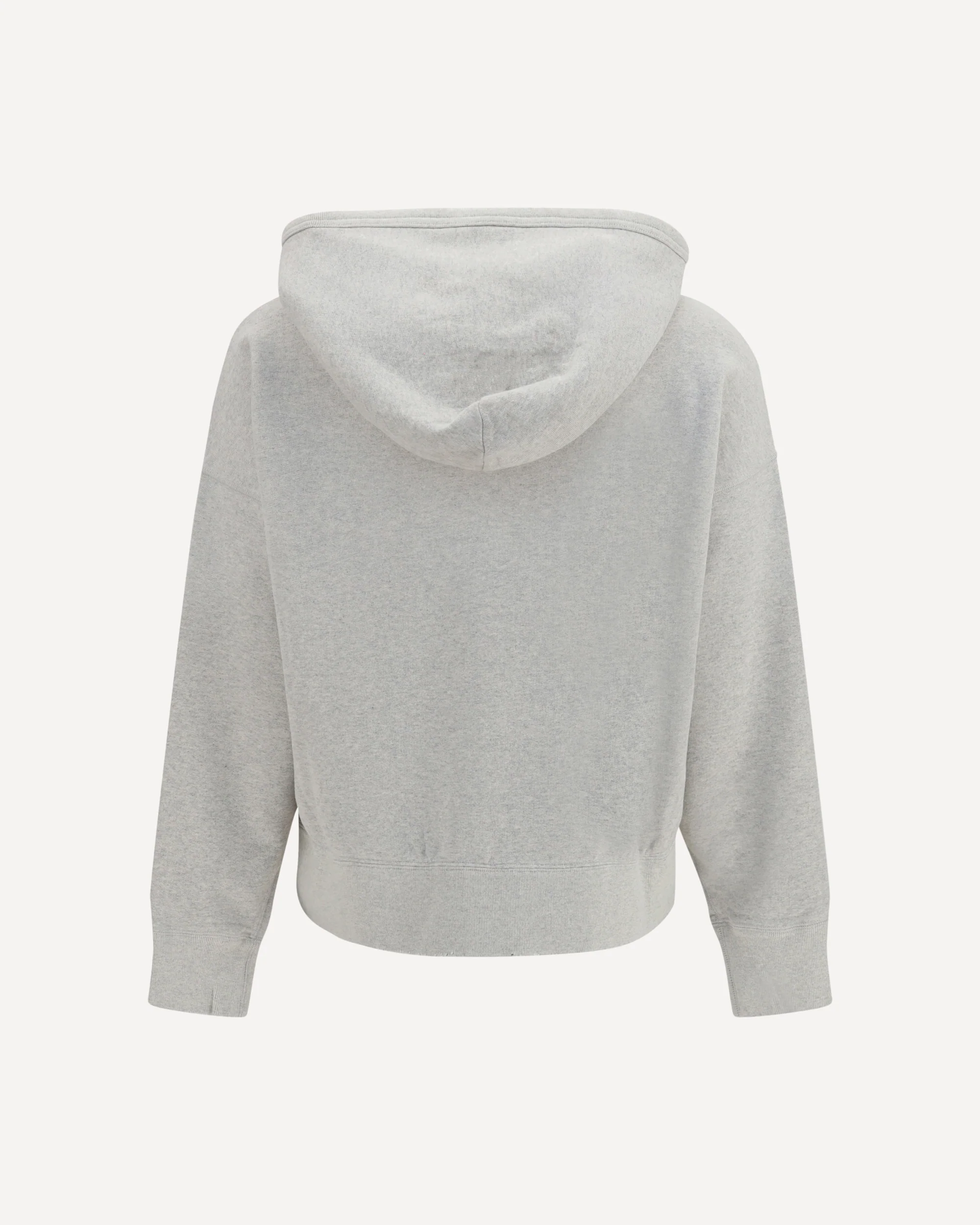 Cotton fleece Hoodie with jewel brooch - GREY | Cheap Luxury Handbags Store,