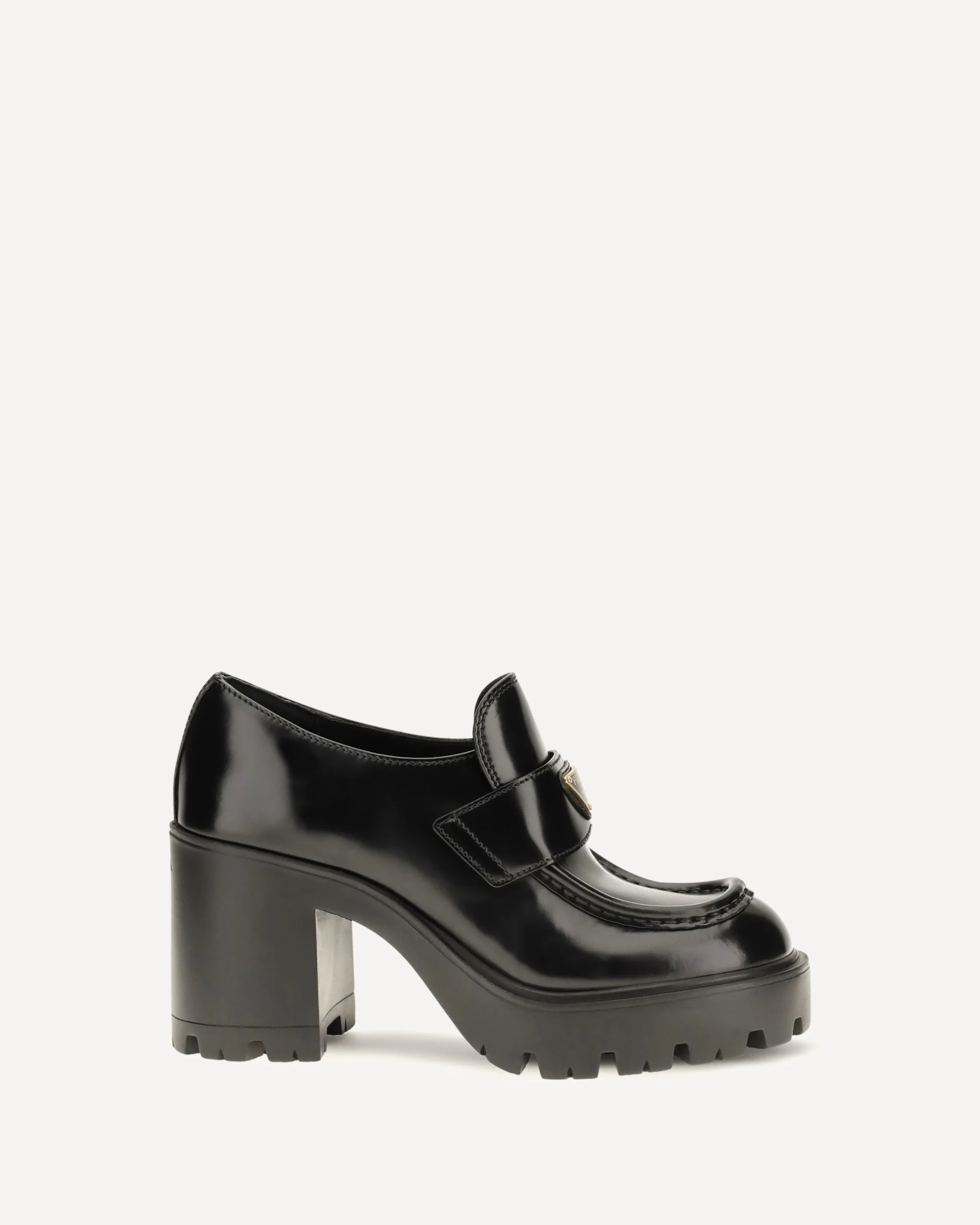 Leather heeled Loafers - BLACK | Cheap Luxury Handbags Store,