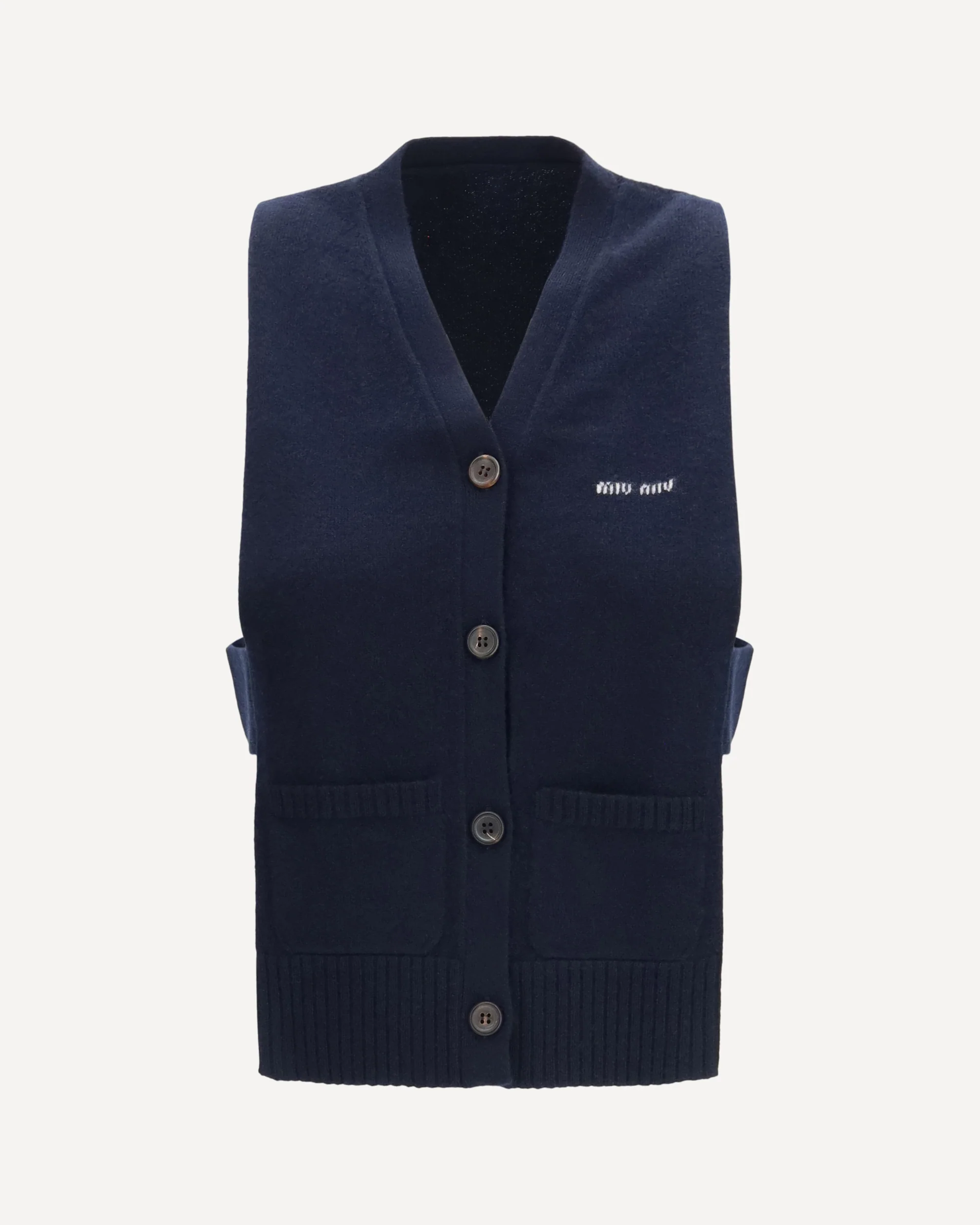 Cashmere cardigan Vest - BLUE | Cheap Luxury Handbags Store,