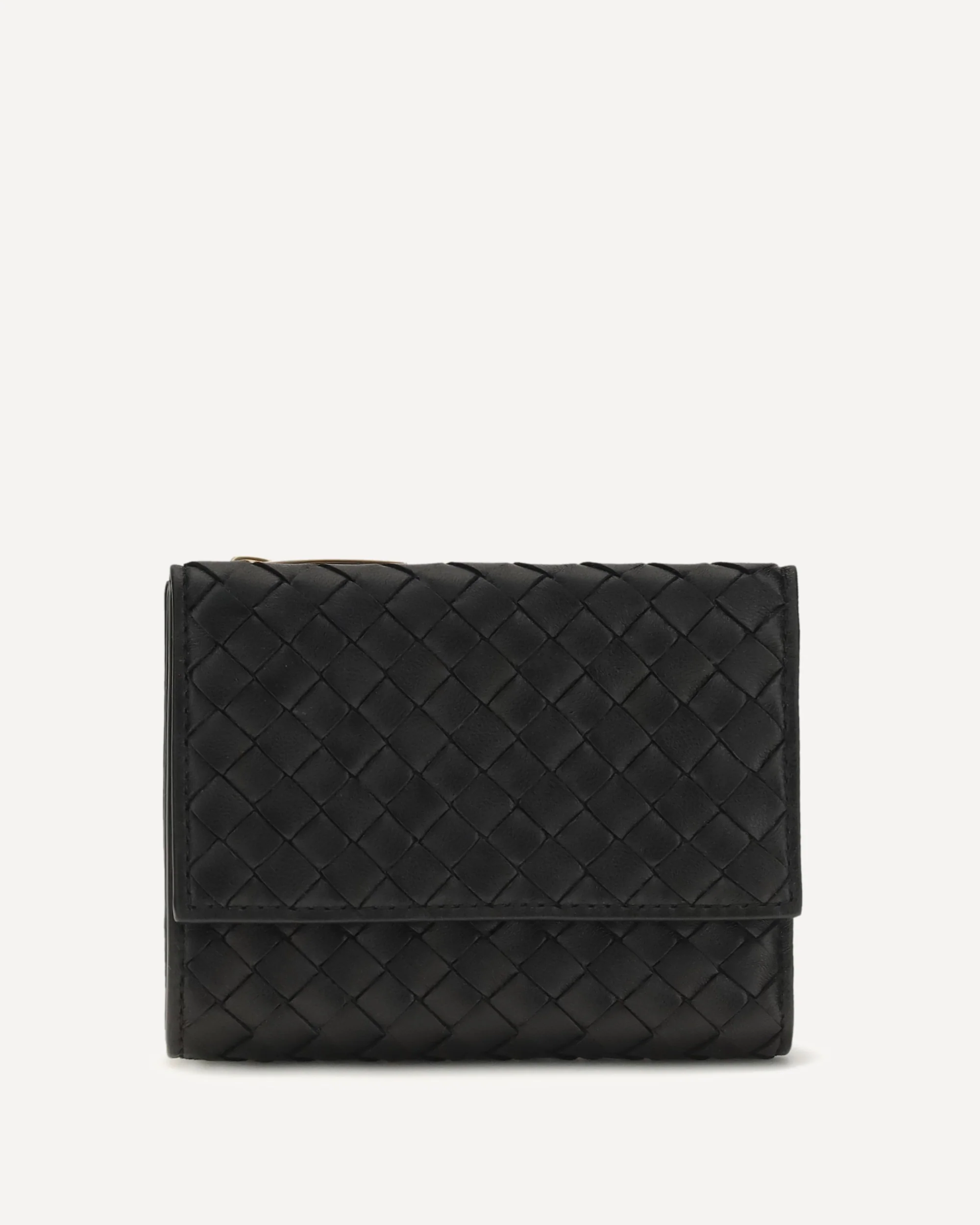 Intrecciato bifold Wallet - BLACK | Cheap Luxury Handbags Store,