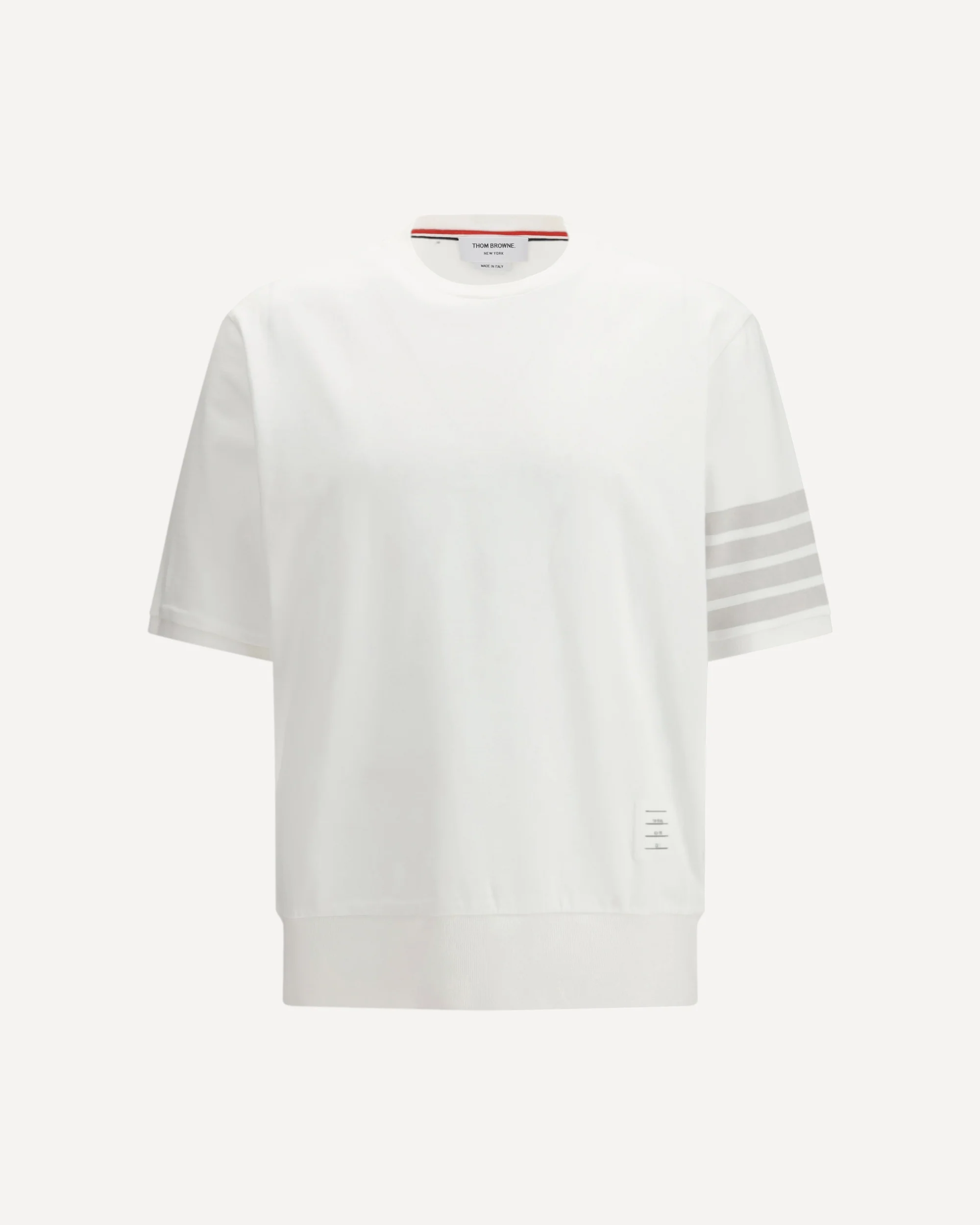 4-Bar cotton jersey T-shirt - WHITE | Cheap Luxury Handbags Store,