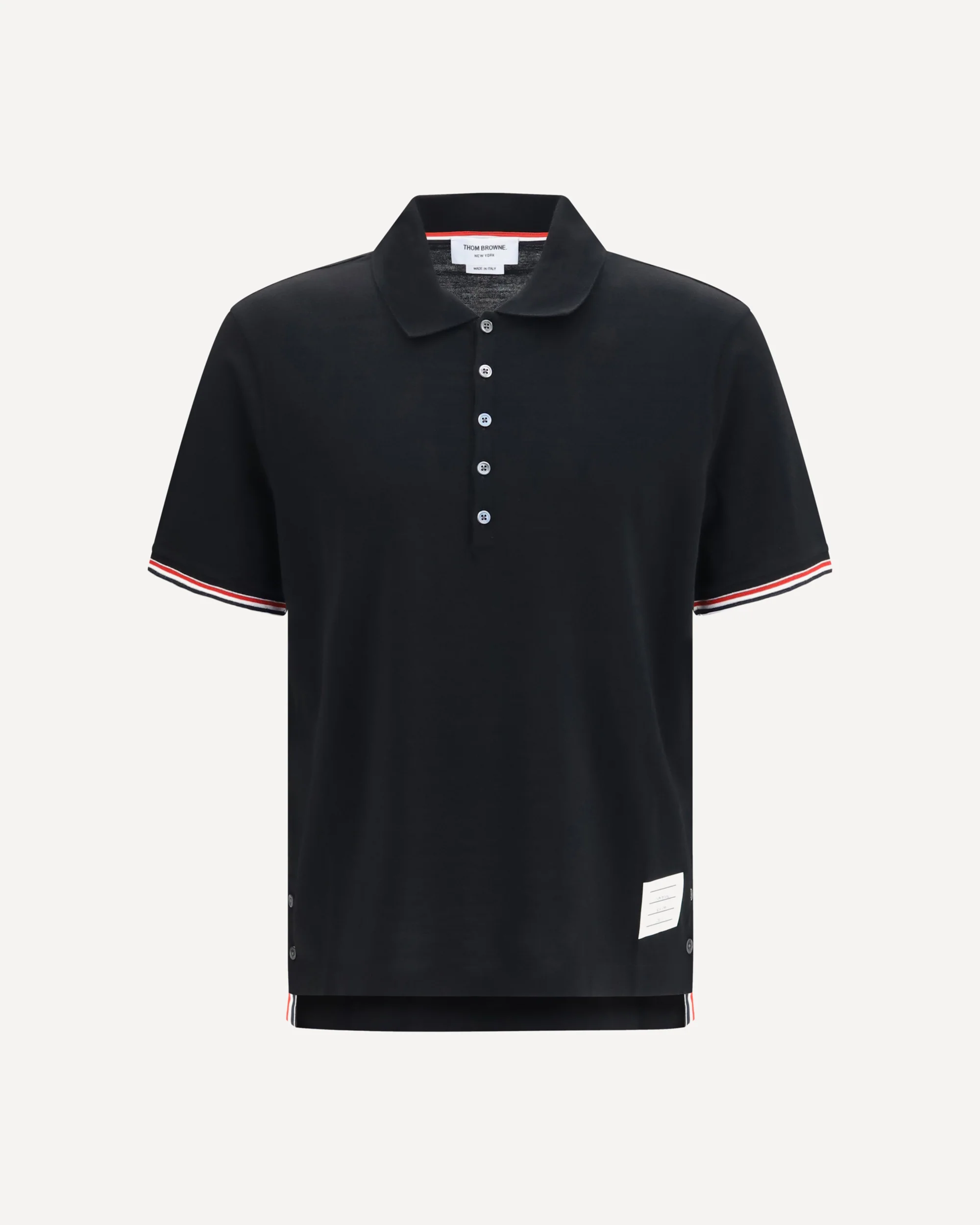 RWB striped short-sleeve Polo - BLACK | Cheap Luxury Handbags Store,