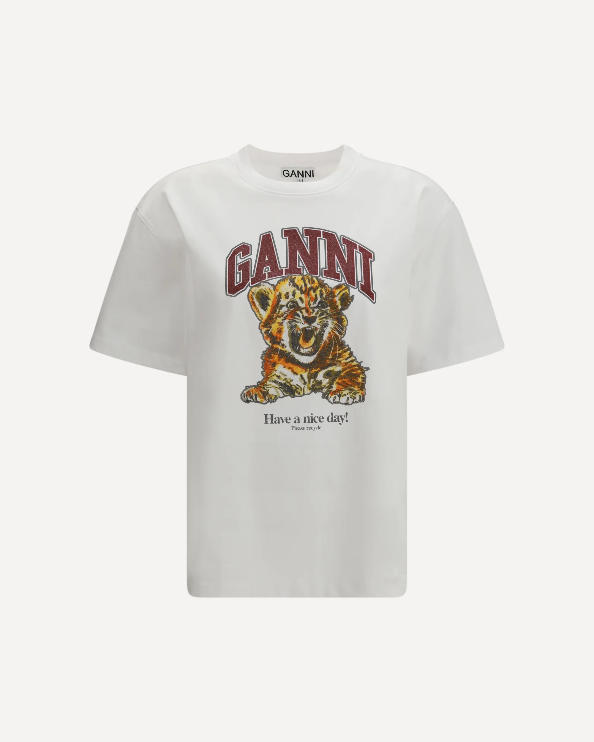 Beaded Tiger T-shirt - WHITE | Cheap Luxury Handbags Store,