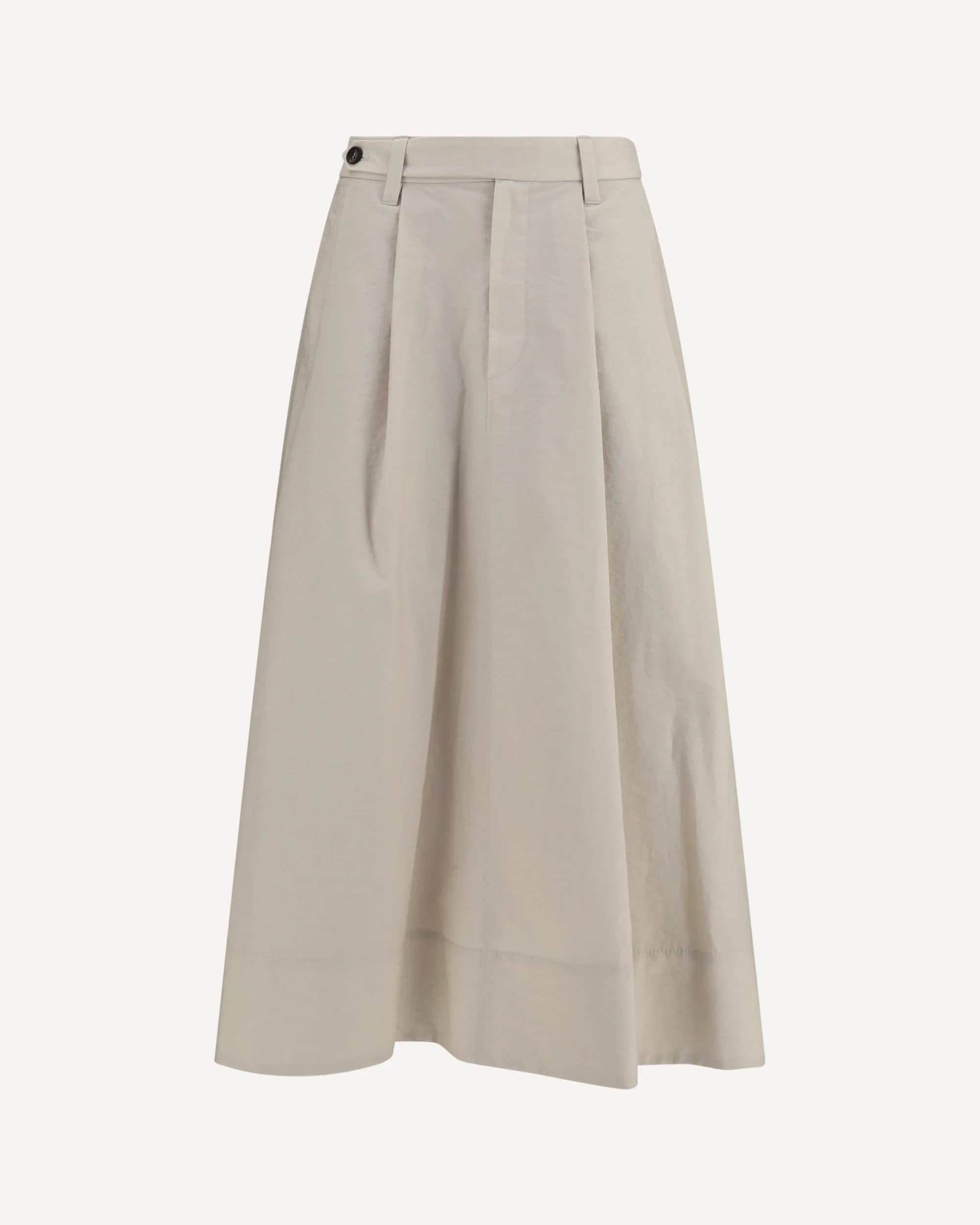 Cotton poplin Skirt with monili detail - BEIGE | Cheap Luxury Handbags Store,