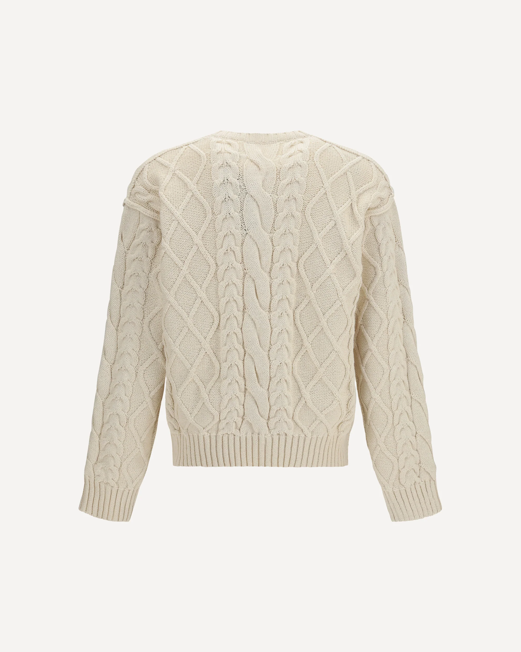 Cable-knit Pullover - BEIGE | Cheap Luxury Handbags Store,