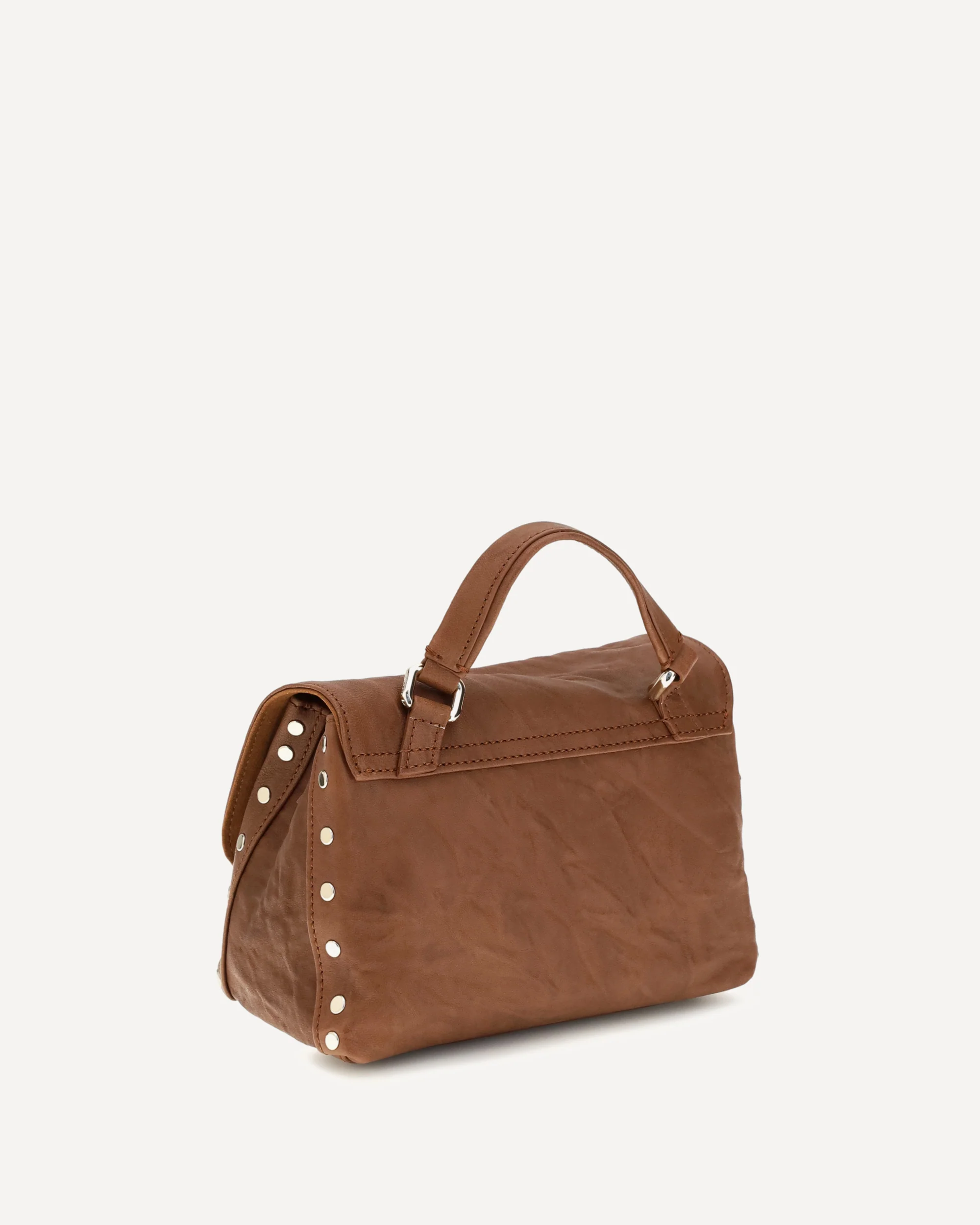 Postina Officina suede Top Handle Bag - BROWN | Cheap Luxury Handbags Store,