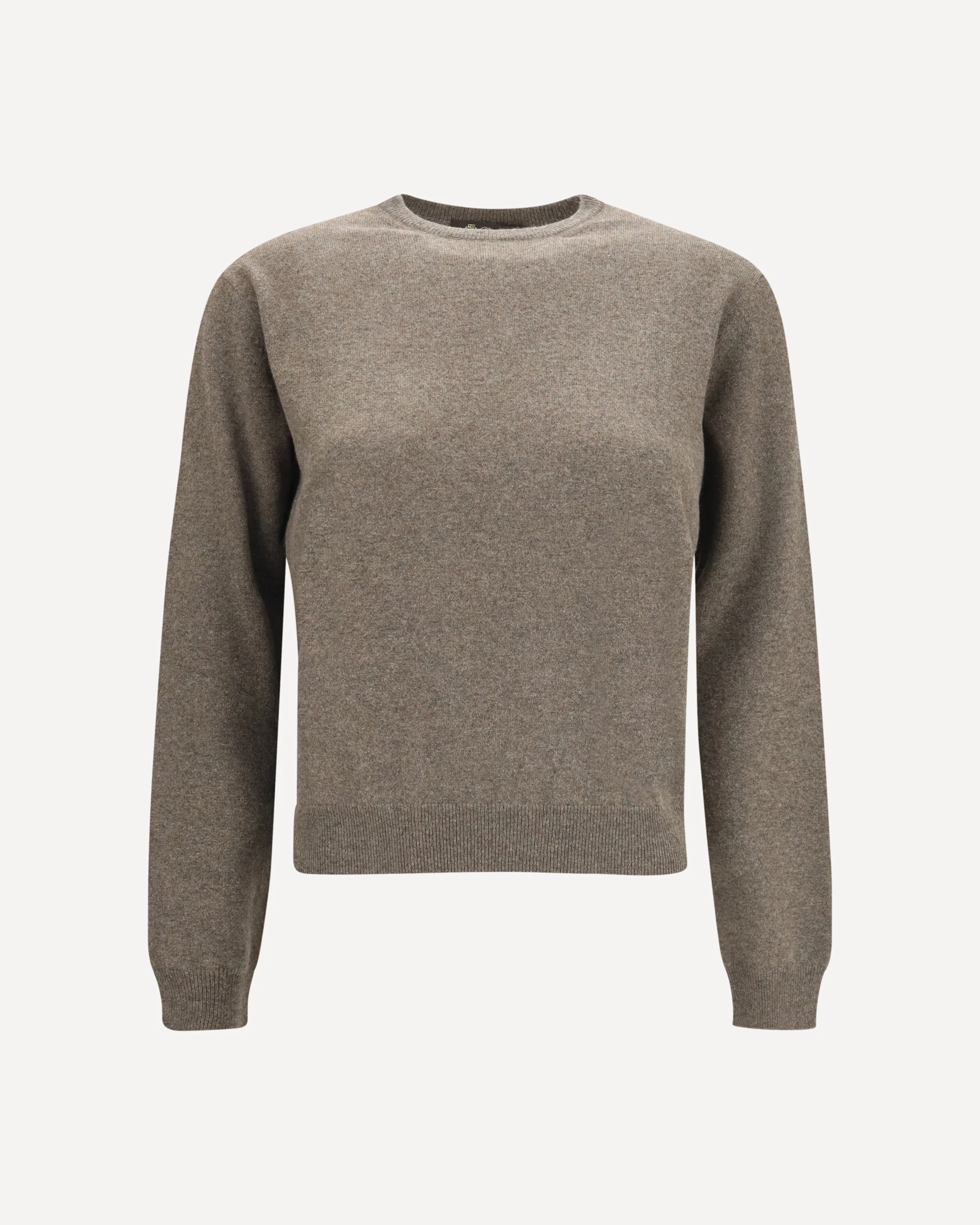 Classic crewneck baby cashmere Sweater - BROWN | Cheap Luxury Handbags Store,