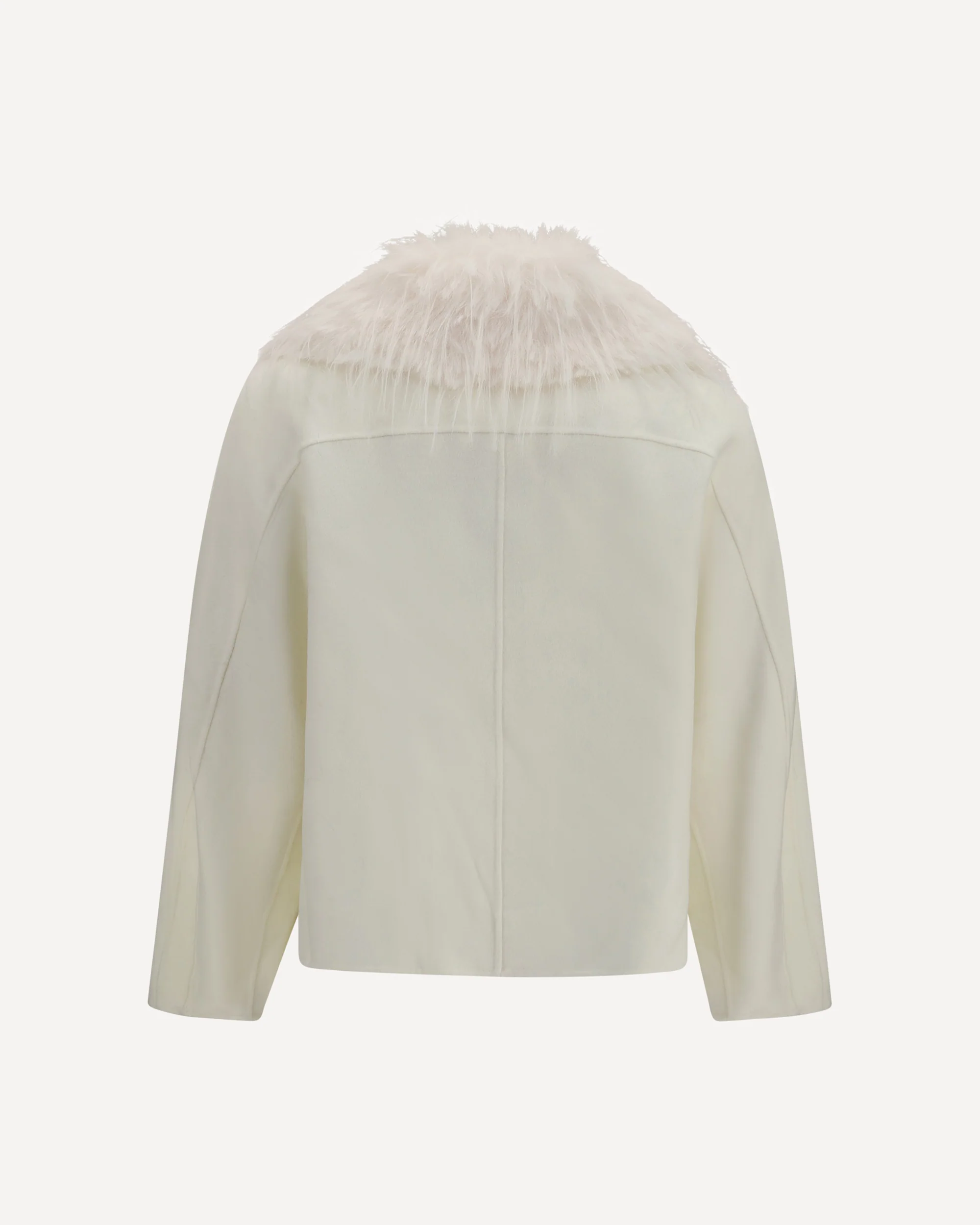 Rafe Jacket with faux-fur collar - WHITE | Cheap Luxury Handbags Store,