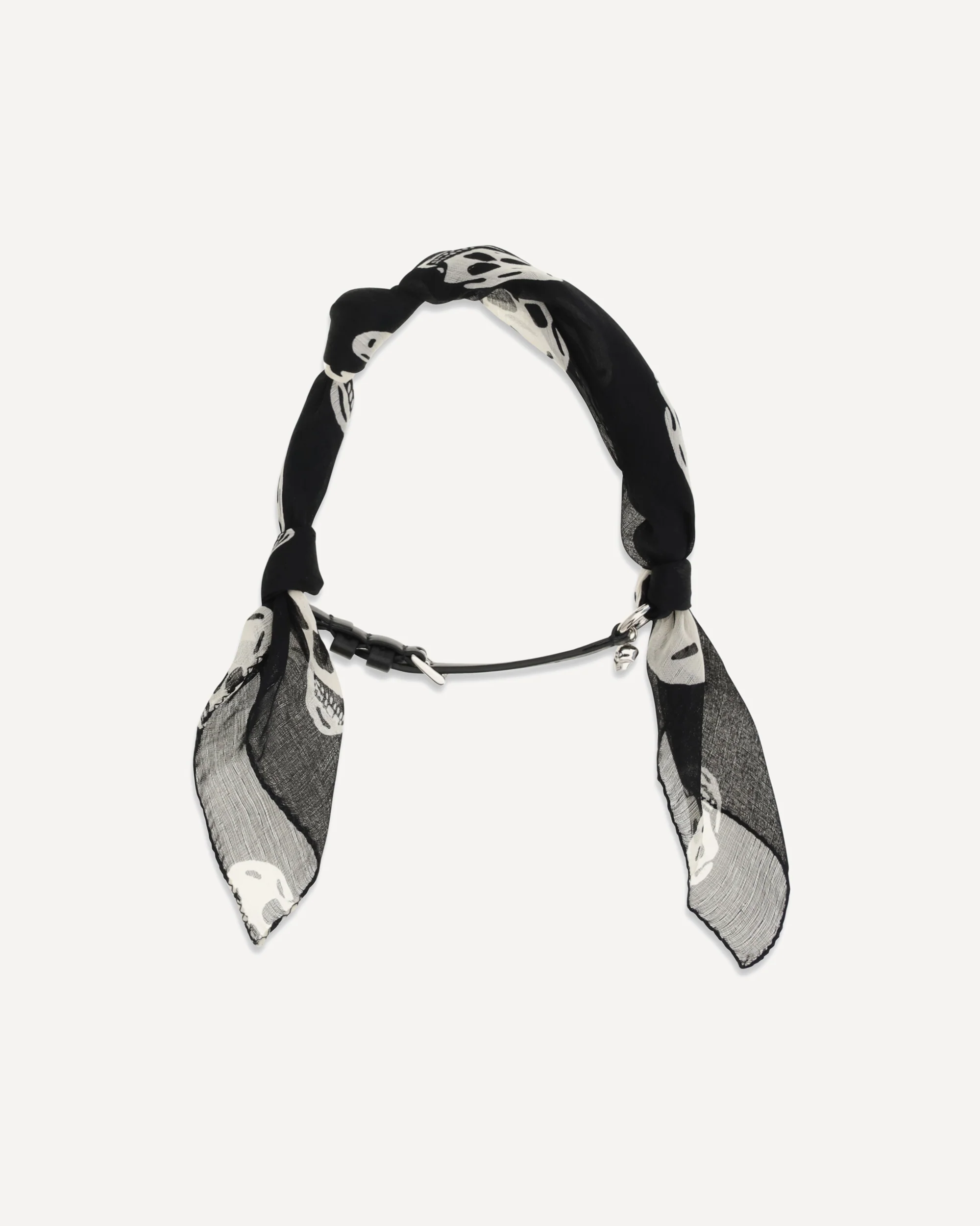 Double-wrap Skull Scarf Bracelet - BLACK | Cheap Luxury Handbags Store,