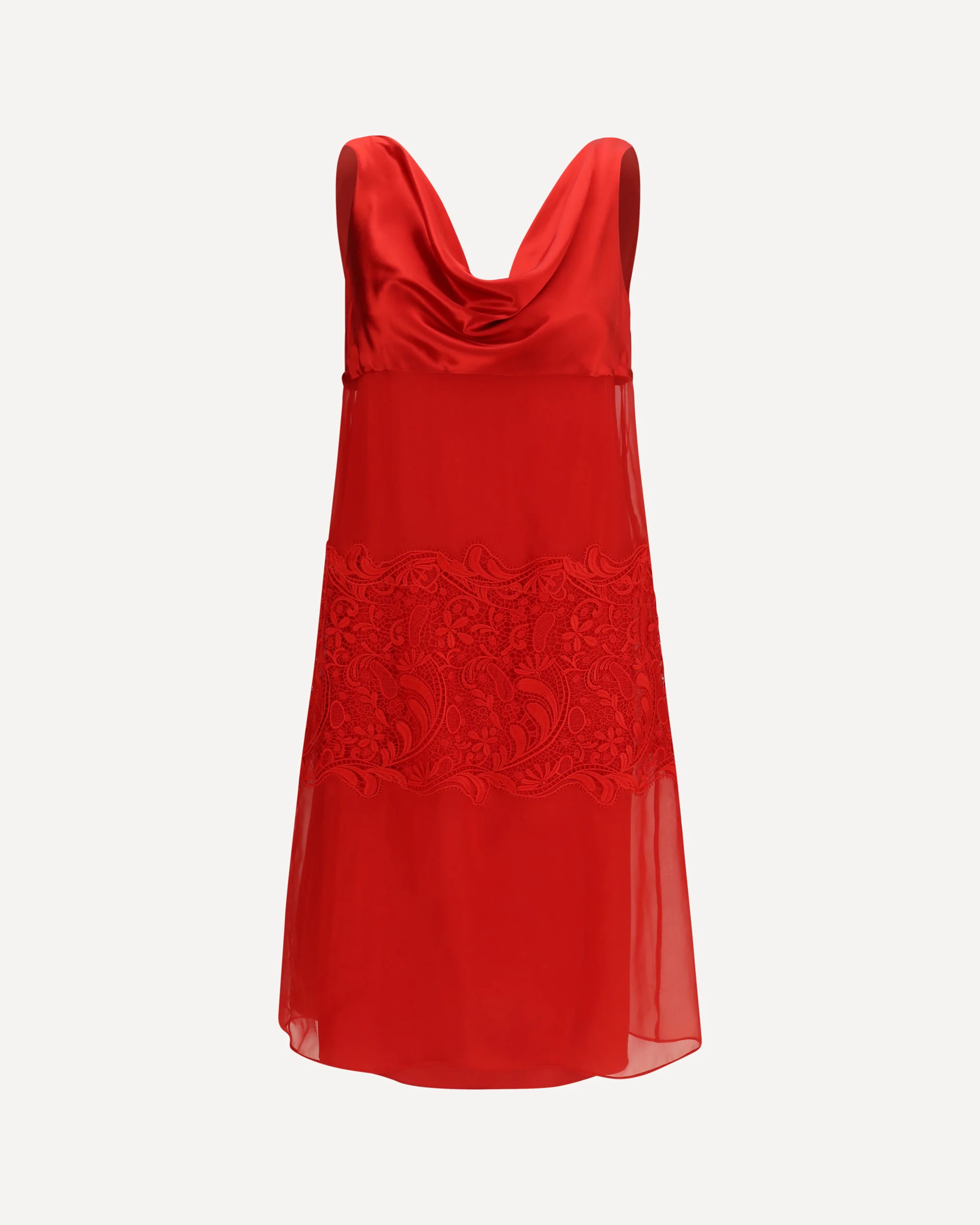 Draped lace Dress - RED | Cheap Luxury Handbags Store,