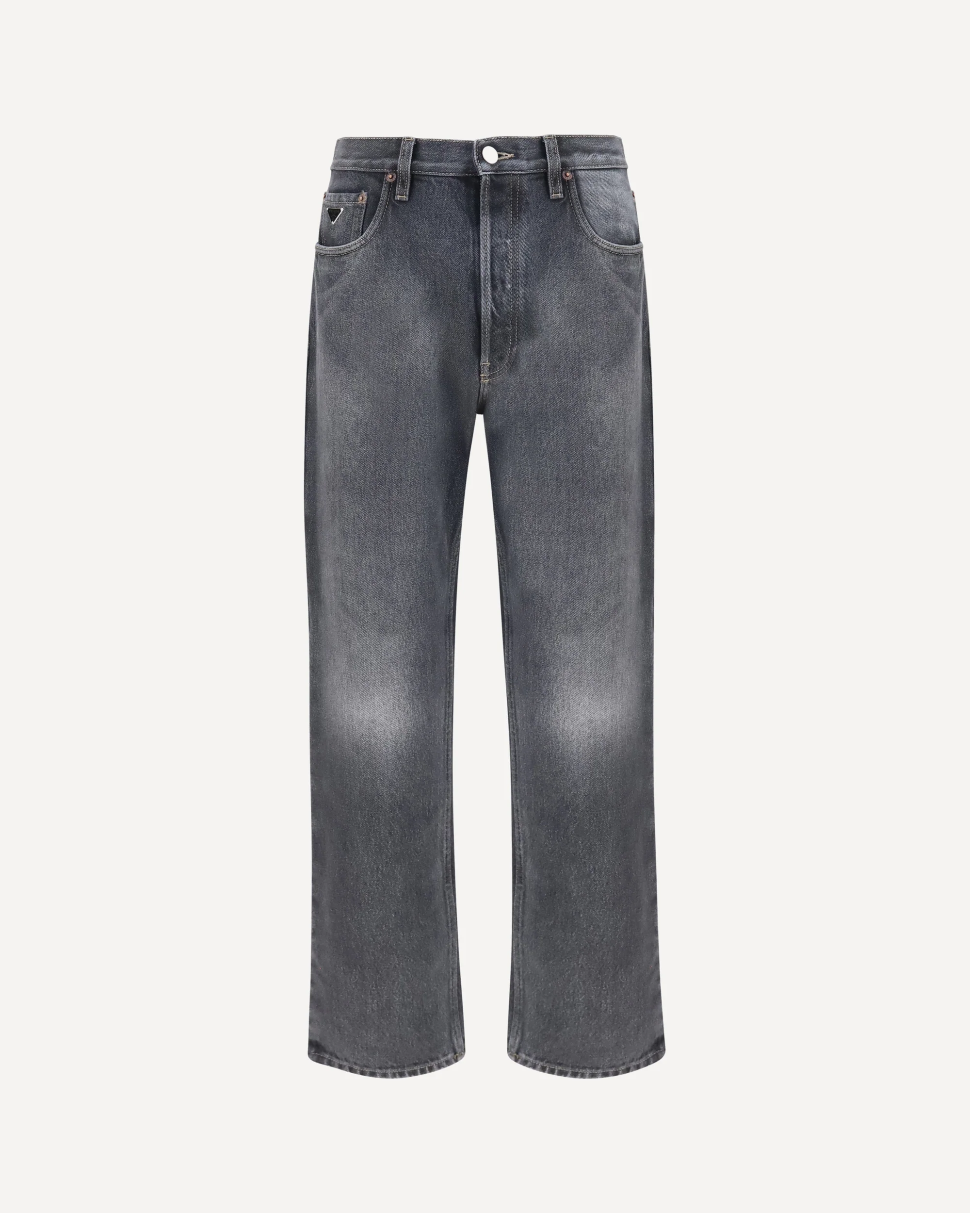 Vintage effect denim Jeans - BLACK | Cheap Luxury Handbags Store,