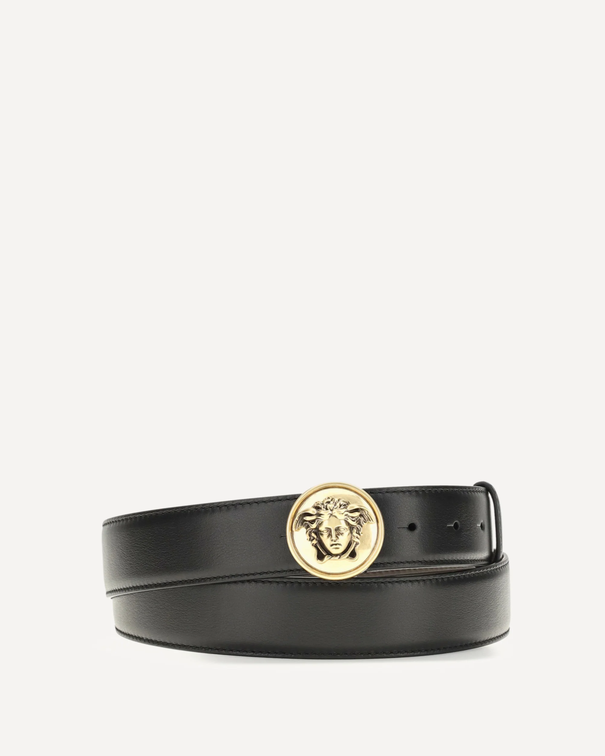 Medusa Buckle leather Belt - BLACK | Cheap Luxury Handbags Store,