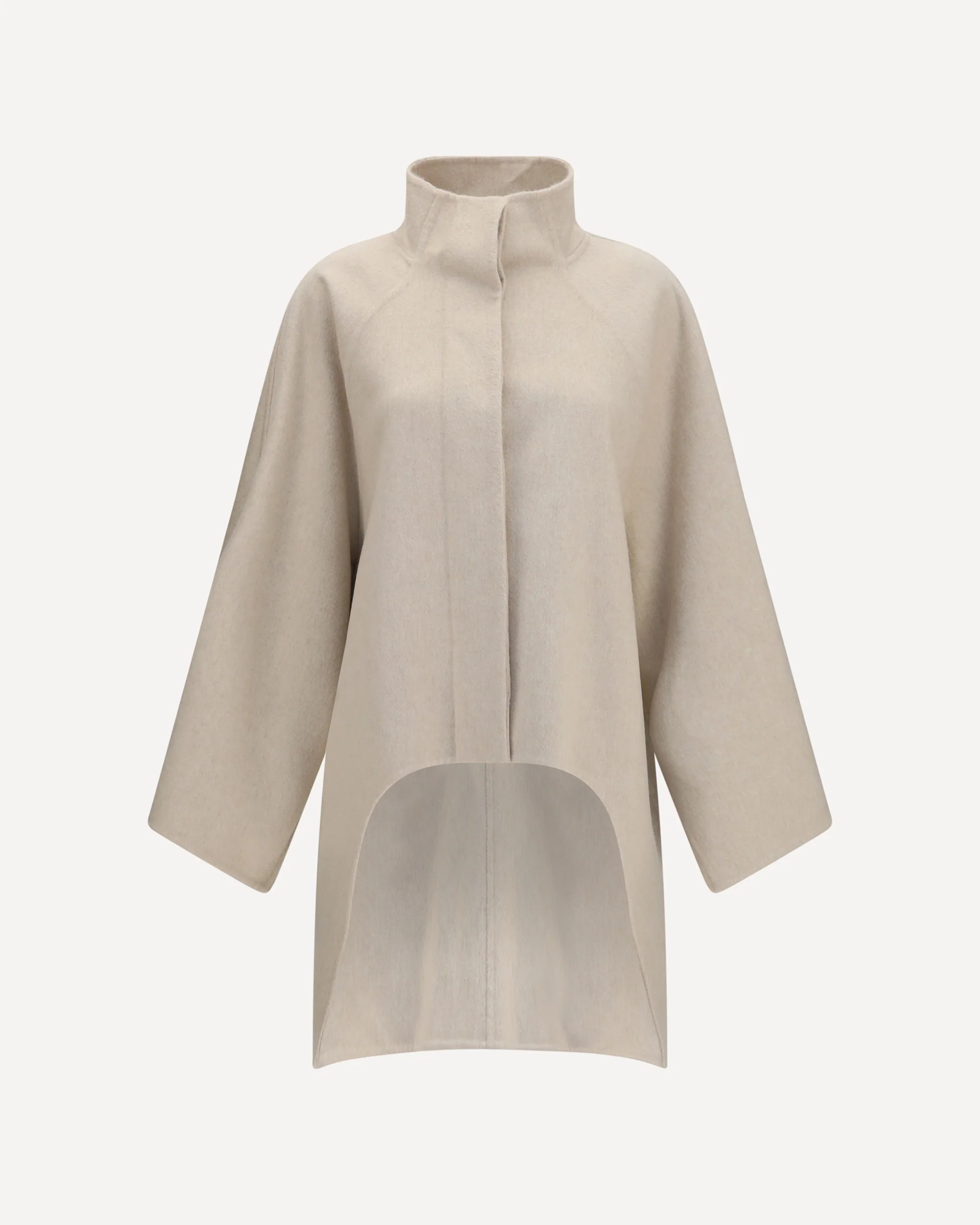 Asymmetric double face cashmere Coat - BEIGE | Cheap Luxury Handbags Store,