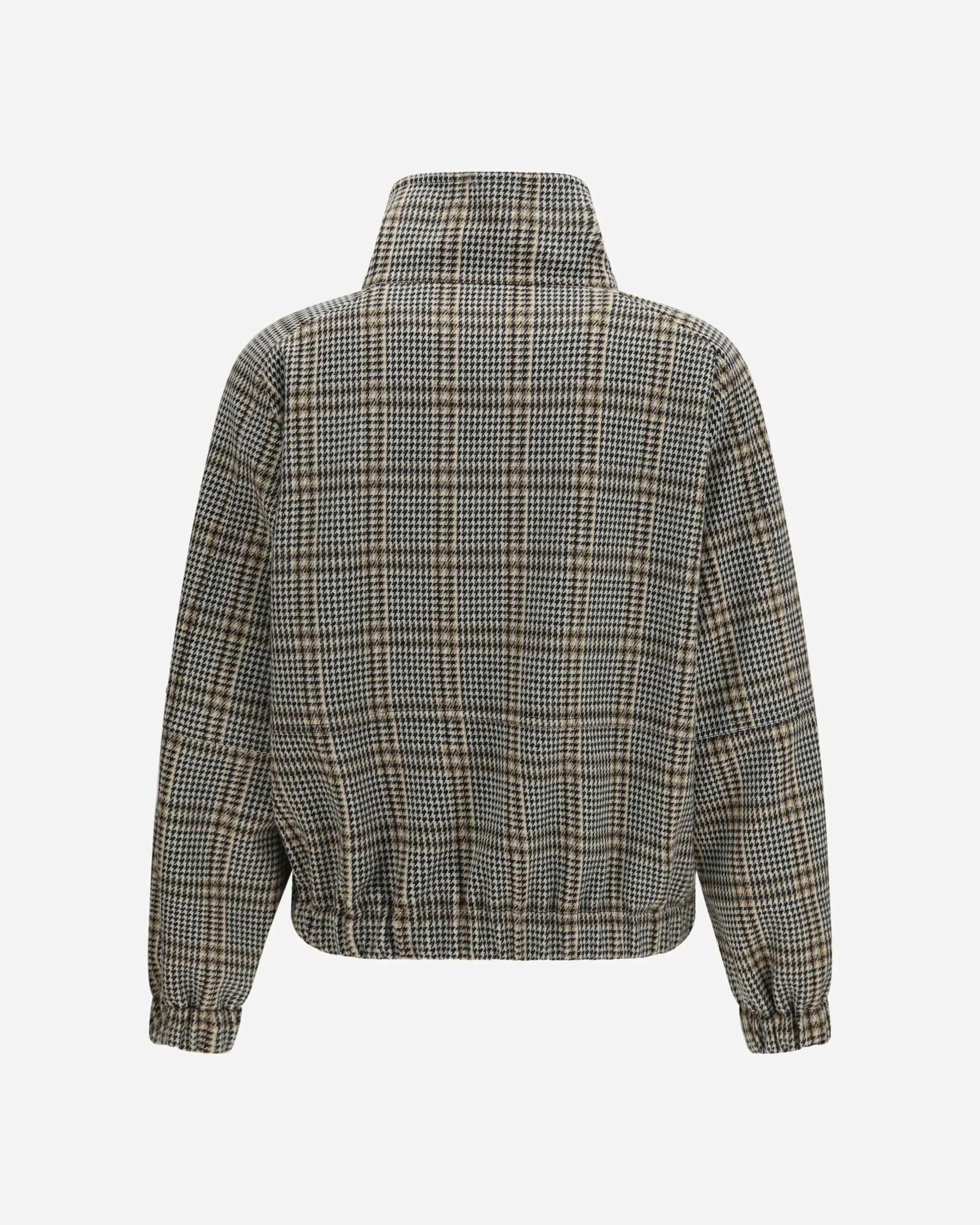 Check jersey Bomber Jacket - BEIGE | Cheap Luxury Handbags Store,