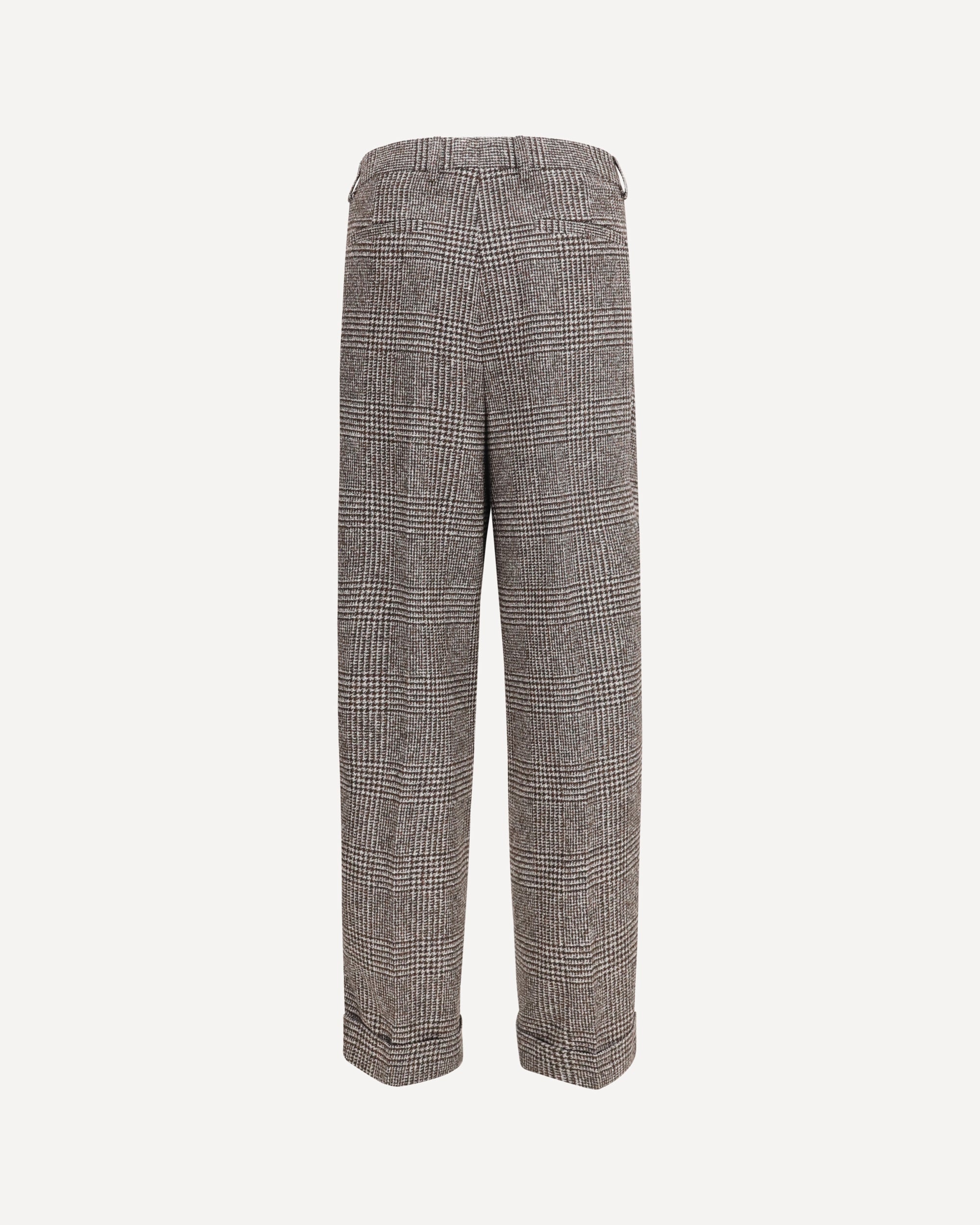 Alpaca blend Prince of Wales Pants - BROWN | Cheap Luxury Handbags Store,