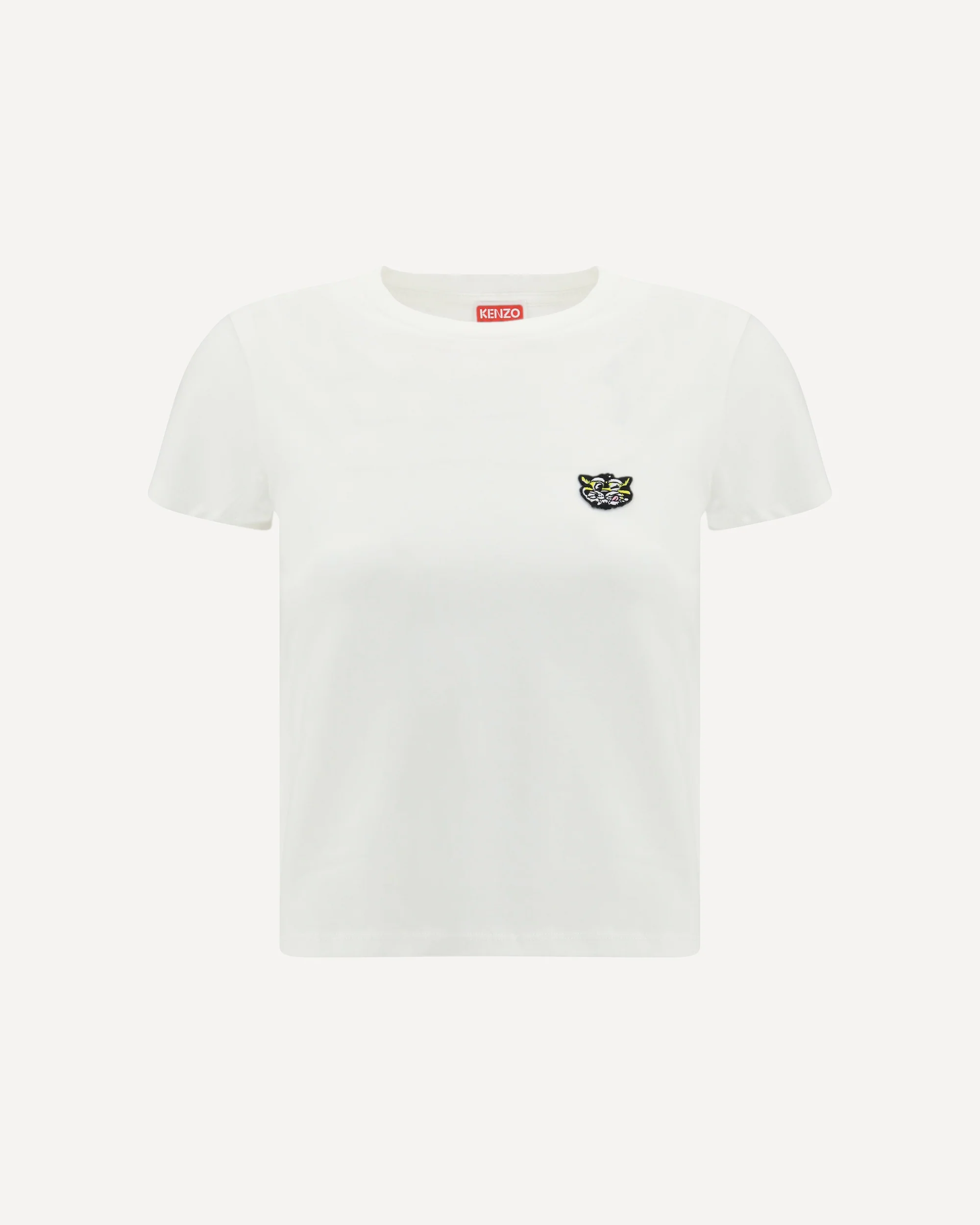Cotton T-shirt with the embroidered “Wild Tiger” - WHITE | Cheap Luxury Handbags Store,